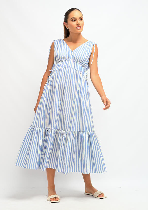 Blue and white striped dress - Wyatt Wylde