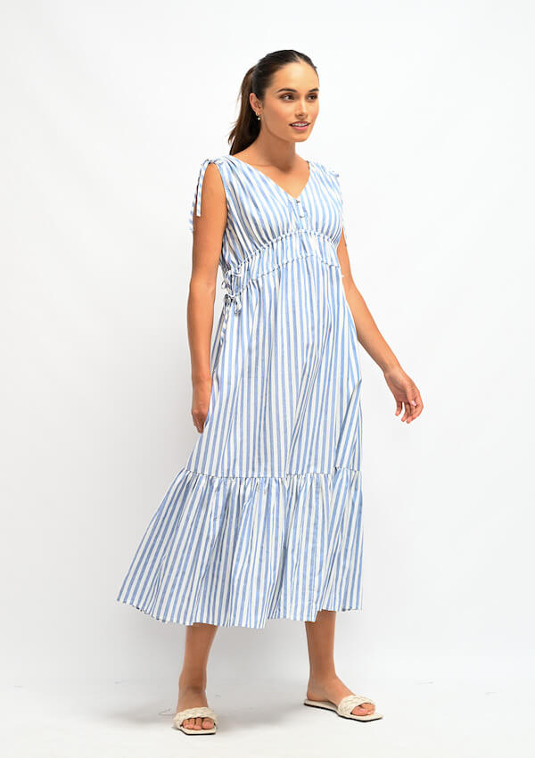 Blue and white summer dress - Wyatt Wylde