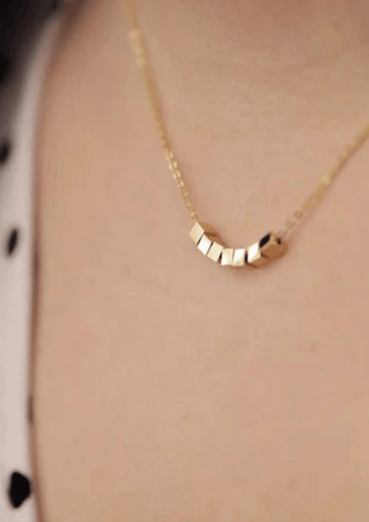 Square bead necklace - Zag Bijoux