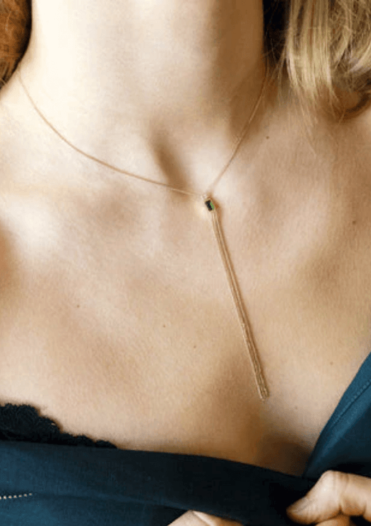 Gold drop necklace - Zag Bijoux