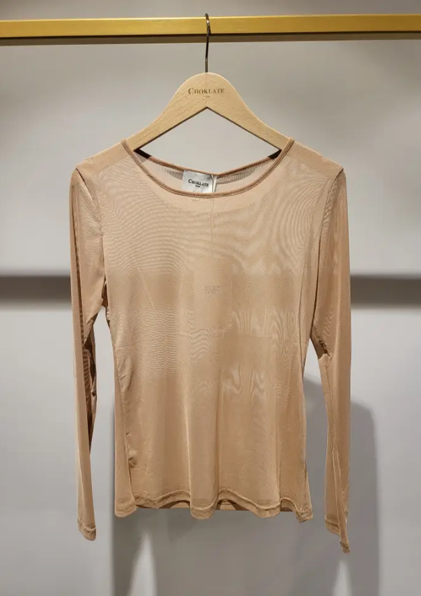 Neutral mesh layering top - Choklate Paris 