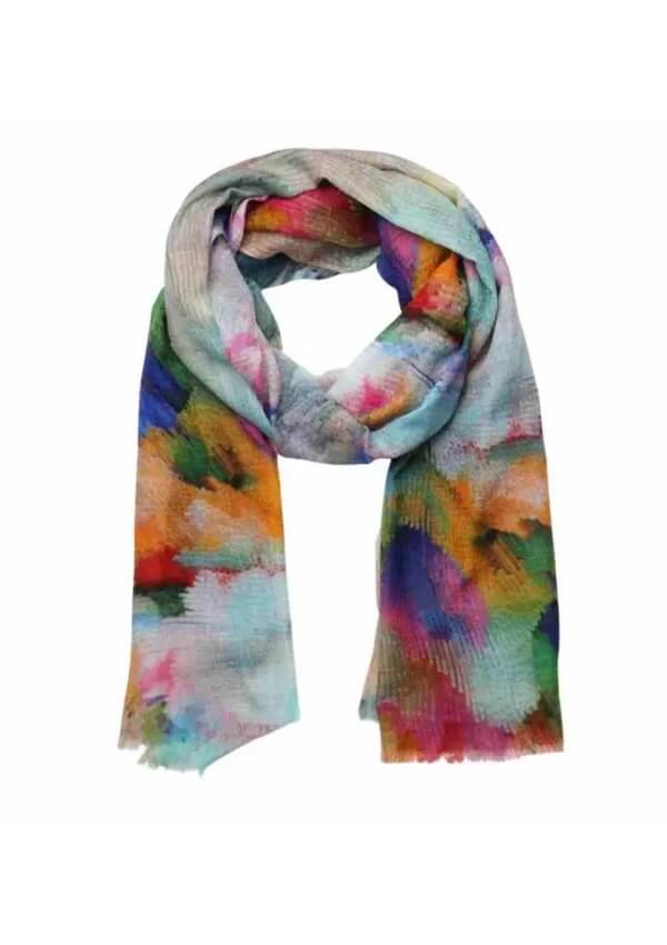 Bright Abstract Modal & Silk Scarf