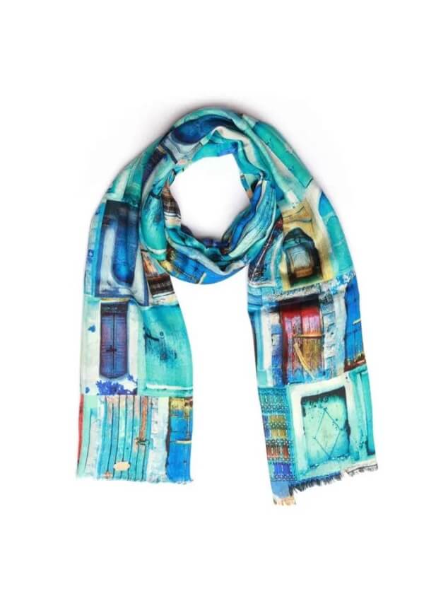 Architectural 100% Silk Scarf