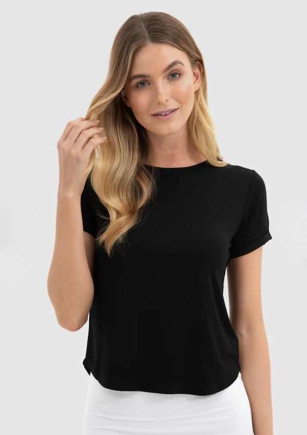 Short black bamboo tee shirt - Bamboo Body 